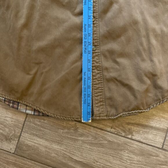 Vintage LL Bean Jacket Men 2XL Tall Brown Barn Chore Coat Field Plaid Lined - Picture 4 of 14